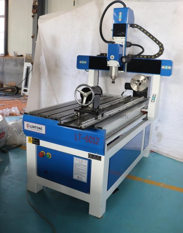 Jinan 600X1200mm 6012 4 Axis CNC Router Wood Aluminum Engraving Milling Cutting Machine with 2.2kw Water Cooling Spindle