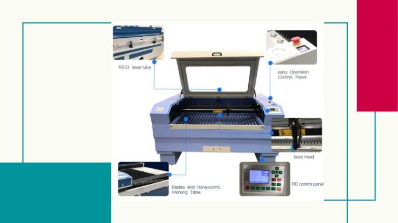 6090 CO2 Laser Engraving Machine Acrylic Advertising Cloth Leather Board Lettering Seal 1390/1325 Cutting Machine