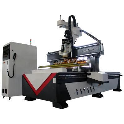 Woodworking CNC Router Processing Center Atc Stone Aluminum Solid Wood Wooden Cabinet Door Furniture 3D Engraving Sawing