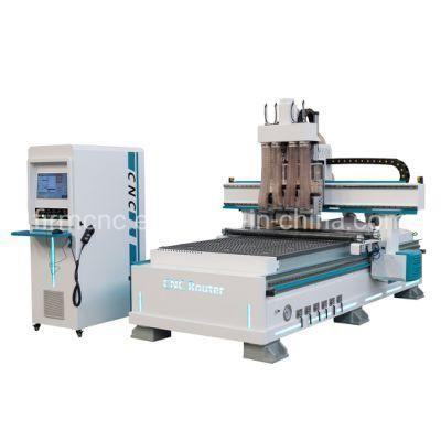 Pneumatic 4 Spindles Atc Woodworking CNC Router Engraving Cutting Machine 1325 Wood Carving Machine