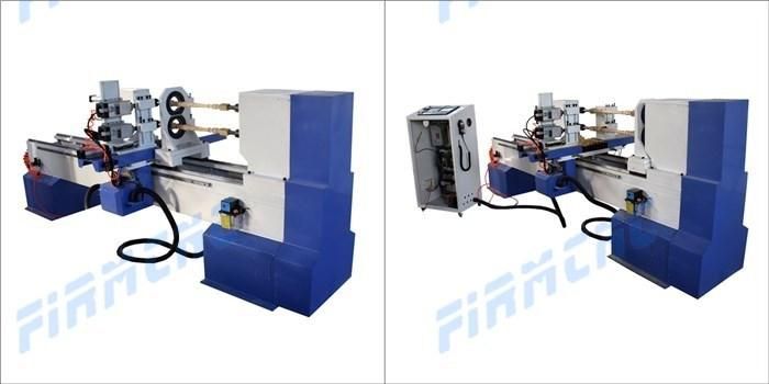 Two Rotary Axis CNC Wood Turning Lathe Machine