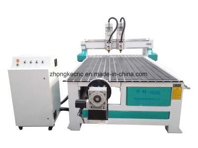 High Power 3.2/4.5kw Spindles Double Heads Rotary Aixs 3D 1325 Wood CNC Router Engraver Machine