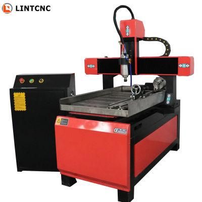 Customized Cast Iron Structure Table CNC Router 6090 4 Axis Heavy Duty Table Move CNC Metal Cutting Machine with Water Tank