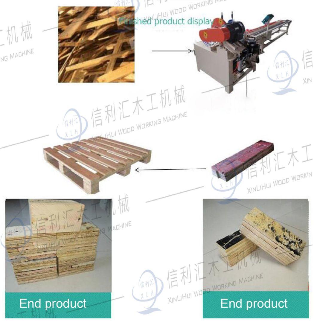 Nailed Wood Pallet Block Moulding Machine, Pallet Feet Block Manufacture Machine From Waste Plywood