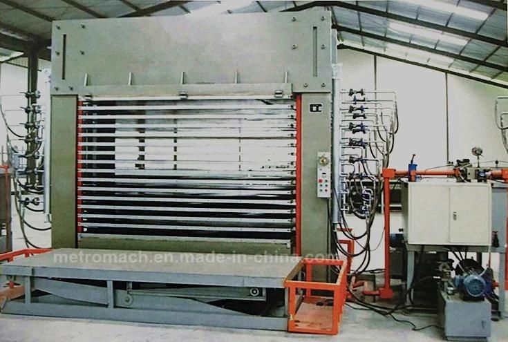 Multilayer Melamine Laminating Face Veneer Hot Press Machine for Plywood