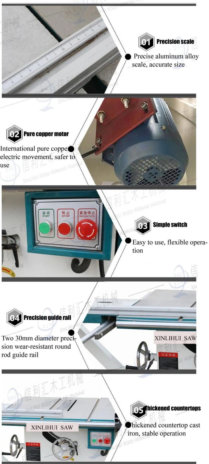 Sliding Radial Circular Saw Table -Sliding Circular Saw Woodworking Machines for Woodcutting Wood Macchine Xinlihui