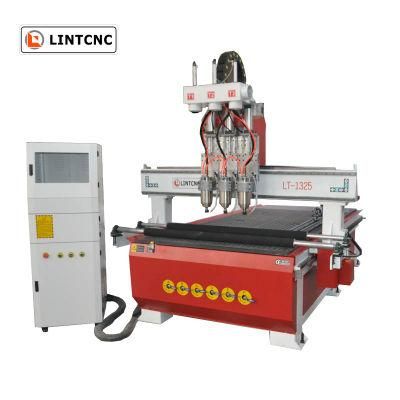 Pneumatic Three Head Vacuum Table CNC Router 1325 Wood Working CNC Router Atc CNC Router