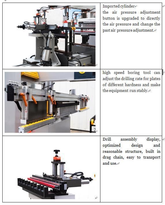 Wood Panel Machinery Six Row Multiple Drilling Machine for Woodworking