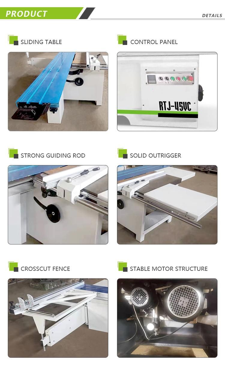 Precision 45 Degree Wood Cutting Small Sliding Table Panel Saw