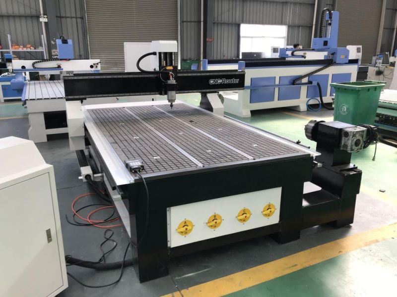 Woodworking Machinery Cutting Engraving Milling Machine CNC Router 1325 with 4 Axis Rotary for Aluminum, Wood, MDF Furniture Working Cabinet Production Lines