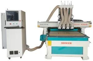 China Pneumatic 3 Heads 1325 Atc Wood CNC Router, China Woodworking Router CNC