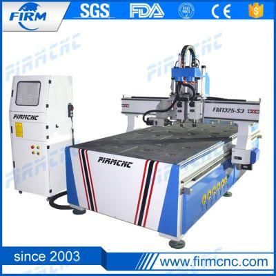 Pneumatic 3 Heads CNC 3 Axis Wood Carving CNC Router Woodworking Machine