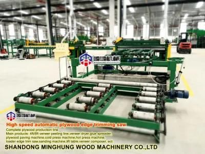 Roller Plywood Trimming Cutting Saw with Big Production Capacity