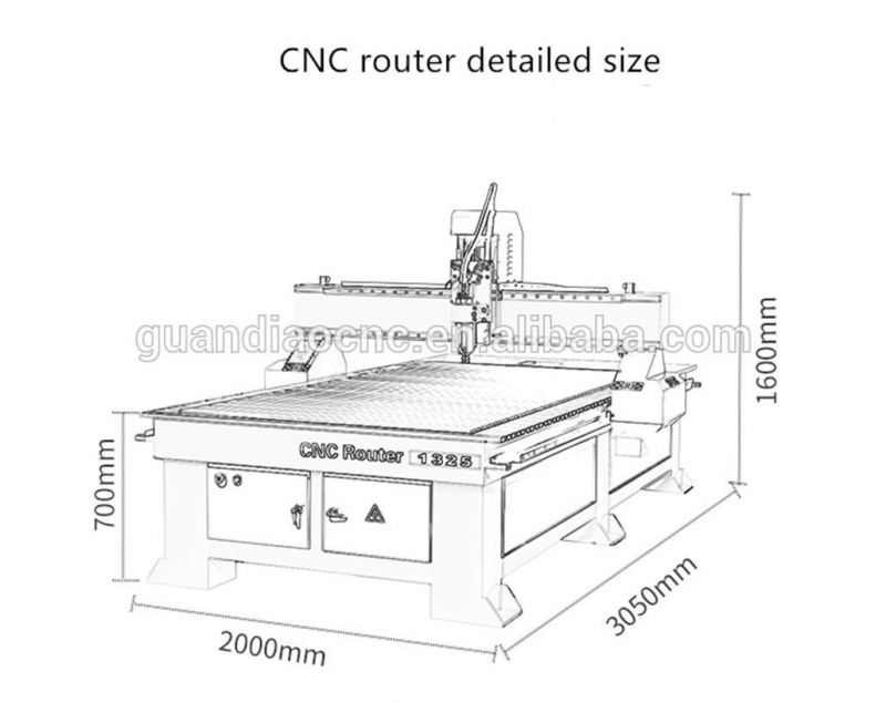 1325 Atc CNC Wood Router Carving CNC Router Woodworking Machine for MDF Cutting Wooden Furniture Door Making