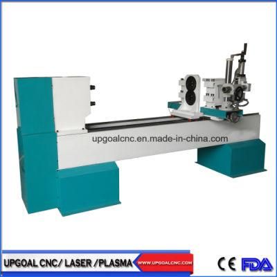 Turning Broaching Engraving Wood Lathe Machine with Double Axis Double Blade