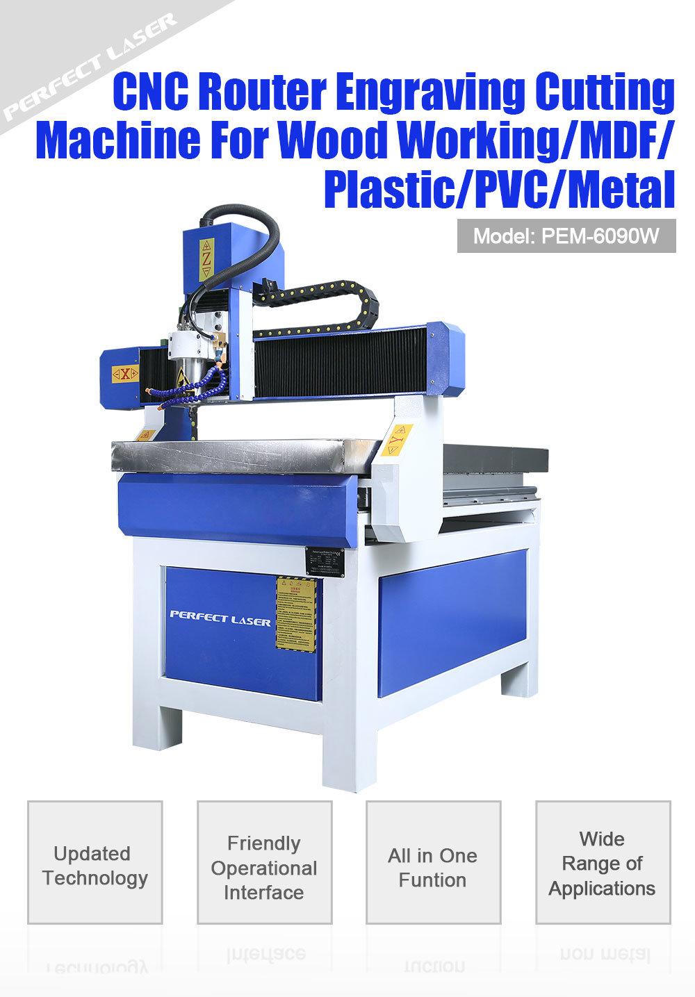 6090 2.2kw CNC Router Machine for Acrylic Plastic Wood