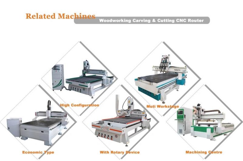 High Precission, High Efficiency, Wood Engraving Machine, 6 Spindles CNC Router