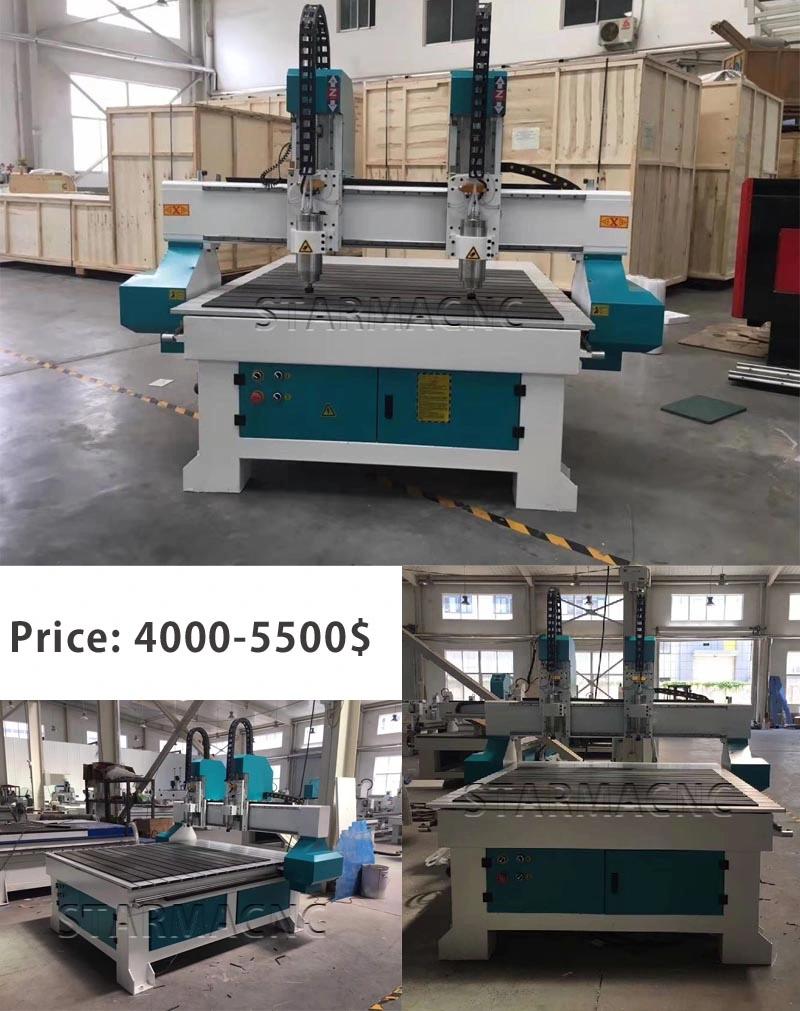 3.2kw Water Cooled Double Spindle CNC Router with Reasonable Price (1325 2513)