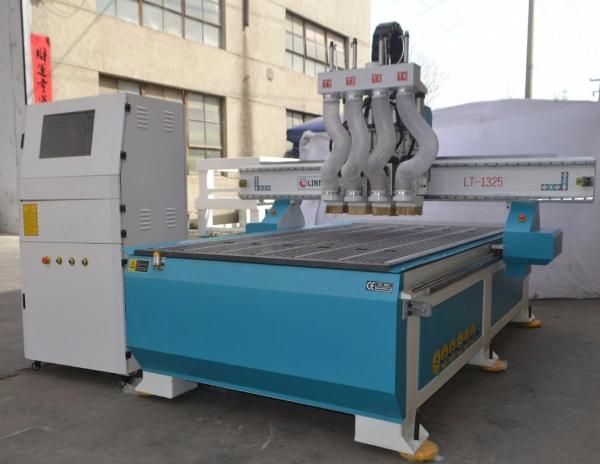 4 Spindle Pneumatic Woodworking Cutting Machine CNC Router 1325 Price for Sale