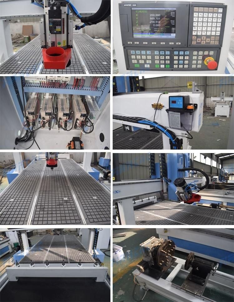 China Linear Atc CNC Router 4 Axis 3D Foam Wood Carving Machine with Rotary Axis