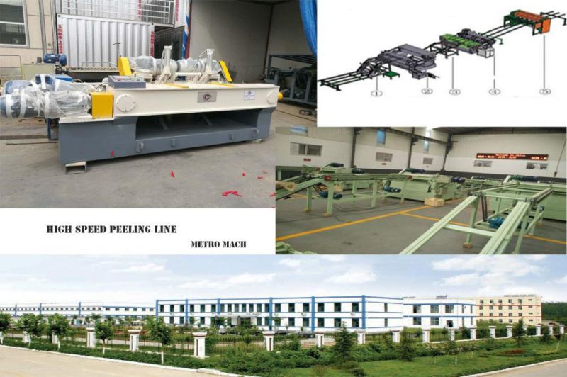 4 Feet Automatic Veneer Peeling Line / Plywood Line Machine