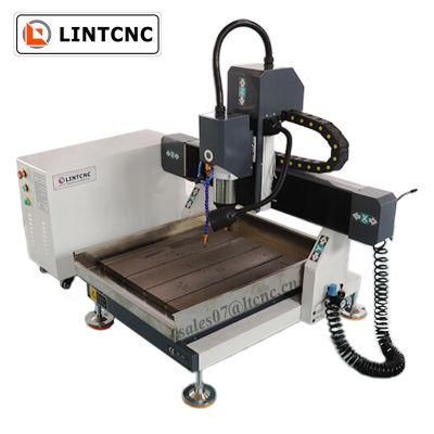 Heavy Cast Iron Table Move CNC Router 4040 6060 6090 6012 2.2kw Water Cooling Spindle Soft Metal Engraving Machine for Aluminum Coin Copper