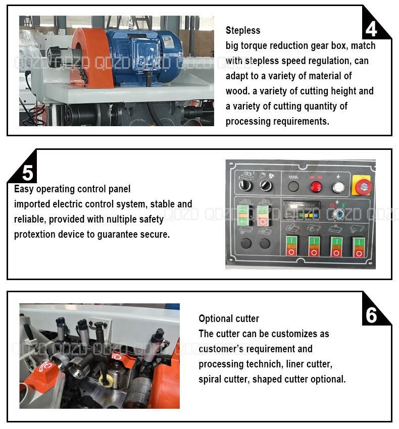 Wood Square Wood Planing Machine Four Sides Planer