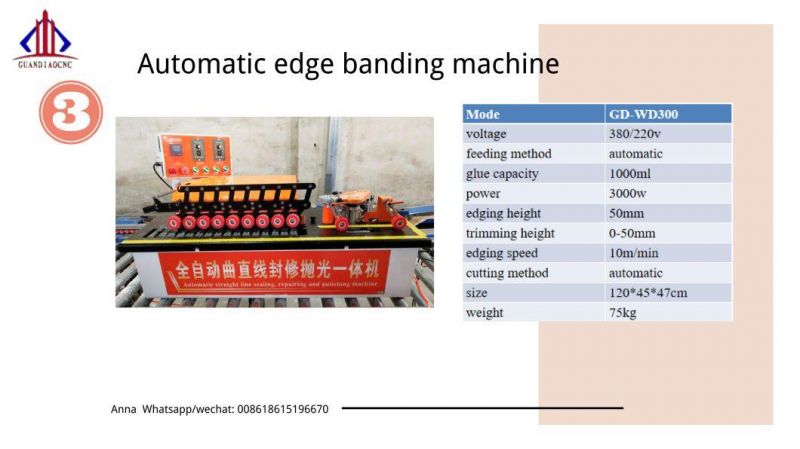 Panel Furniture CNC Woodworking Automatic Edge Banding Machine Trimming Edge Bander Small Portable Household Ecological Board Home Cabinet Door Kitchen Bathroom