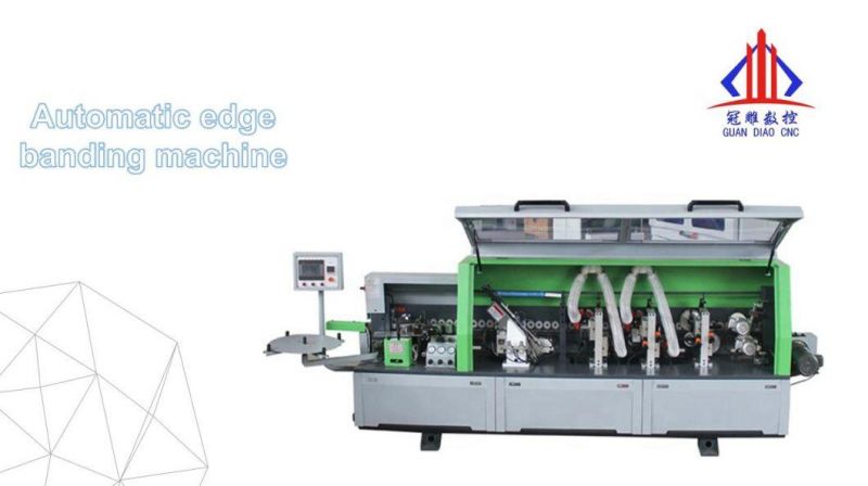 MDF/ Particle Board/ Plywood/ Wood Automatic Edge Banding Machine with Gluing/End Cutting/Trimming/Scrapping/Buffing