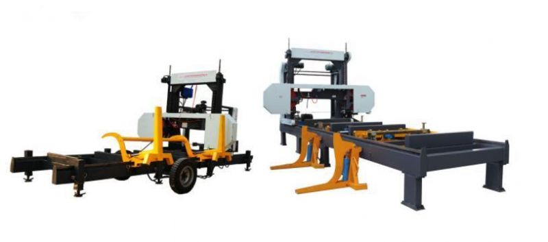 New Log Cutting Diesel Portable Horizontal Band Saw Mill Woodworking Machinery