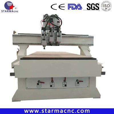 1325 1530 2030 Vertical Spindle Easy Atc CNC Router 3 4 Heads for Wood MDF