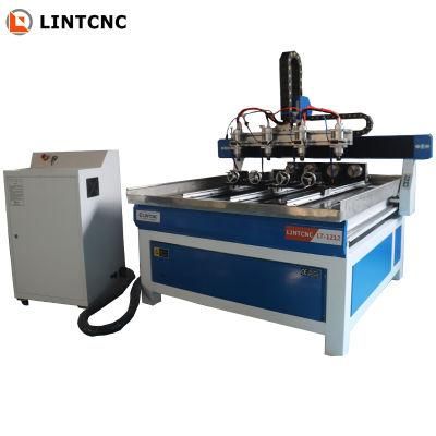 Lt-1212 4 Spindles 4 Rotary Devices CNC Router 1.5kw 2.2kw High Effiency 3D Advertising CNC Machine for Wood PVC MDF