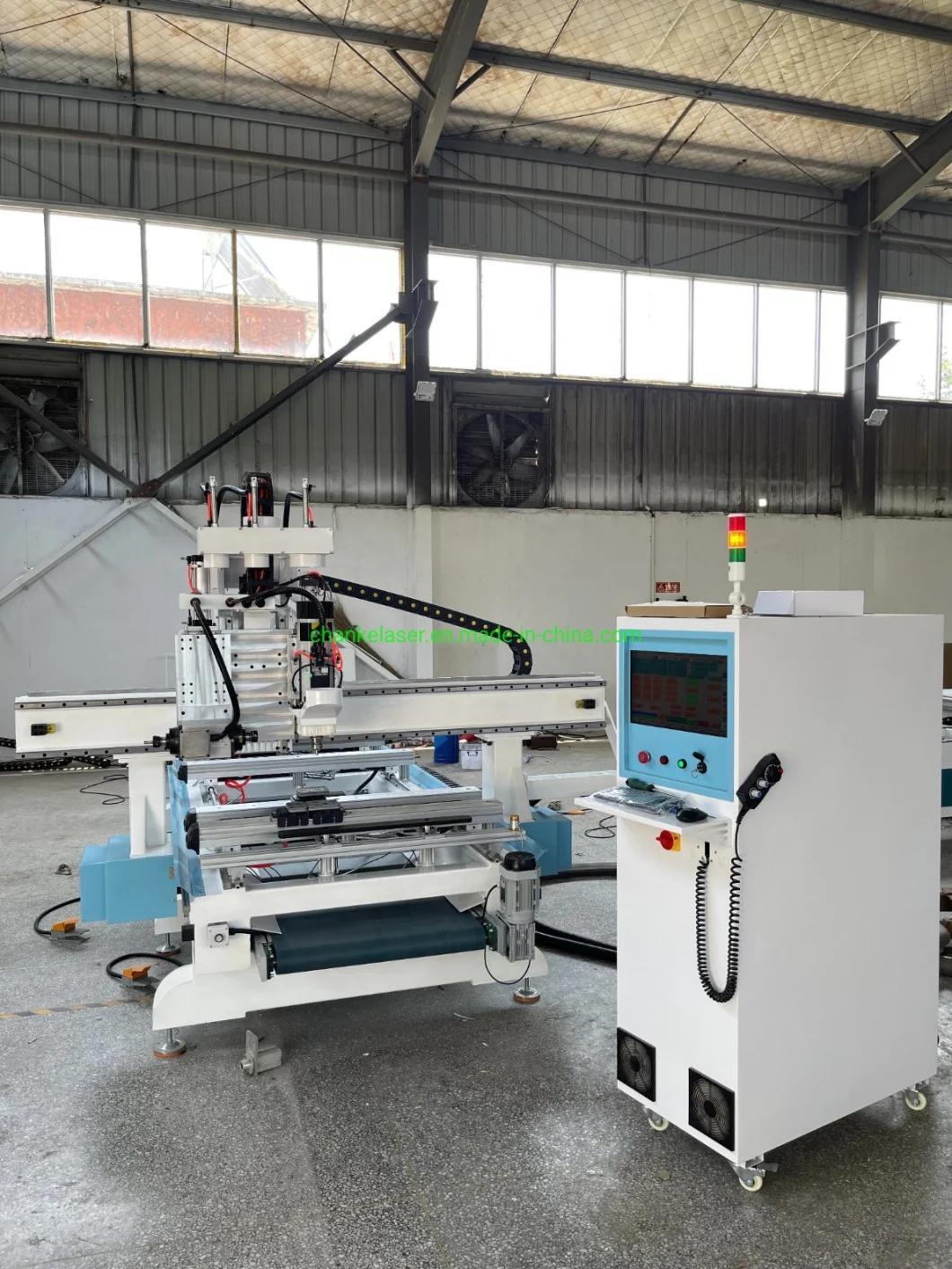 CNC Wooden Door Locking CNC Router Machine Engraving Machining Center 3D Wood Working Cutting Drilling Engraver Table Legs CNC Mechanical Woodworking Machinery