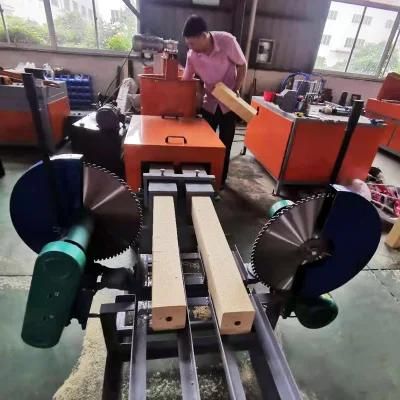 Wood Sawdust Compressed Block Machine with Automatic Cutting Saw