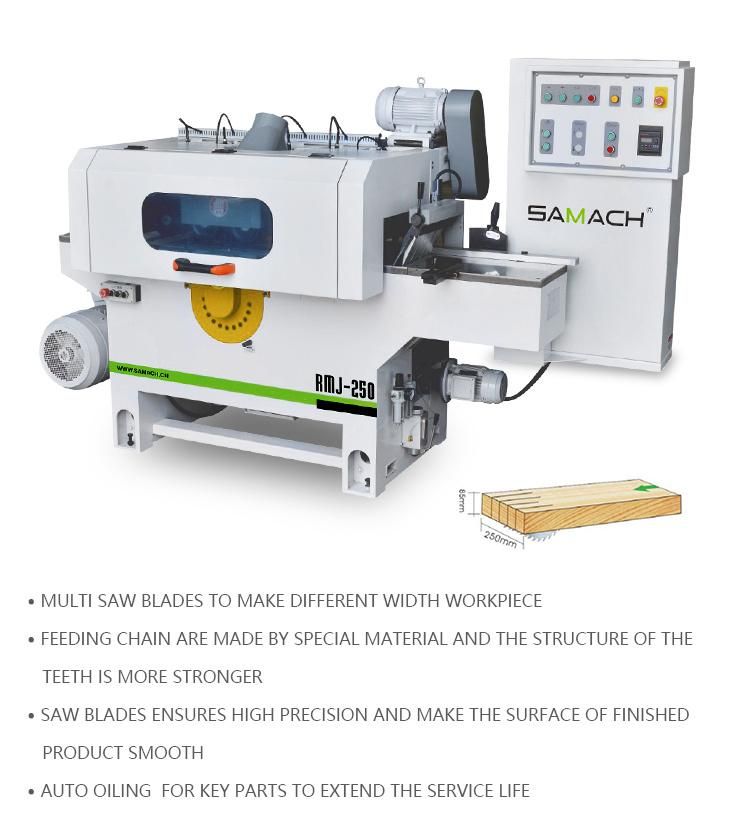 Solid Wood Automatic Cutting Multi Rip Saw Machine