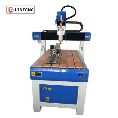 Mini 6090 CNC Router 600*900mm 4axis Engraving Machine with Rotary Axis