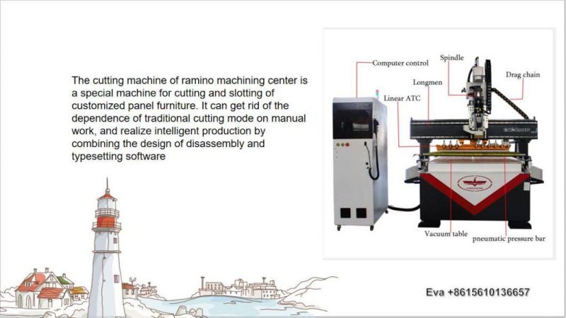 Row Type Tool Changer Engraving Machine Atc CNC Woodwork Router for Timber Cabinets Furniture CNC Route