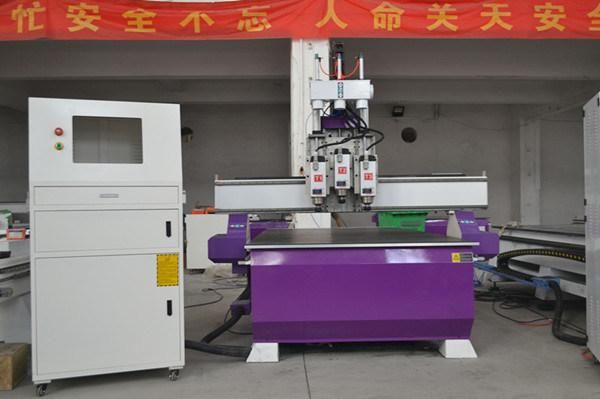 Three Head Automatic Tool Change CNC Router 1325 2030 Wood Engraving Machine for Furniture