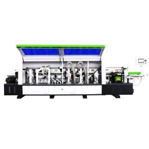 Full Automatic Plywood Linear Compact Edge Banding Bander Machine with Double Trimming Corner Rounding Scraping Buffing for Sale