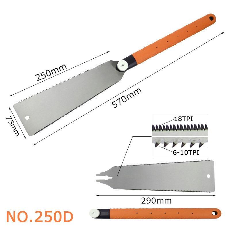 Double-Sided Hand Saw Woodcutter Saw Saw, Furniture Decoration Three Times Fast Hand Saw Fine-Toothed Garden Saw Blade