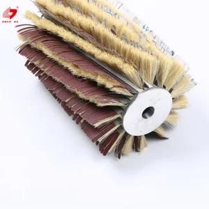 Tampico and Sander Paper Roller Brush for Wooden Polishing