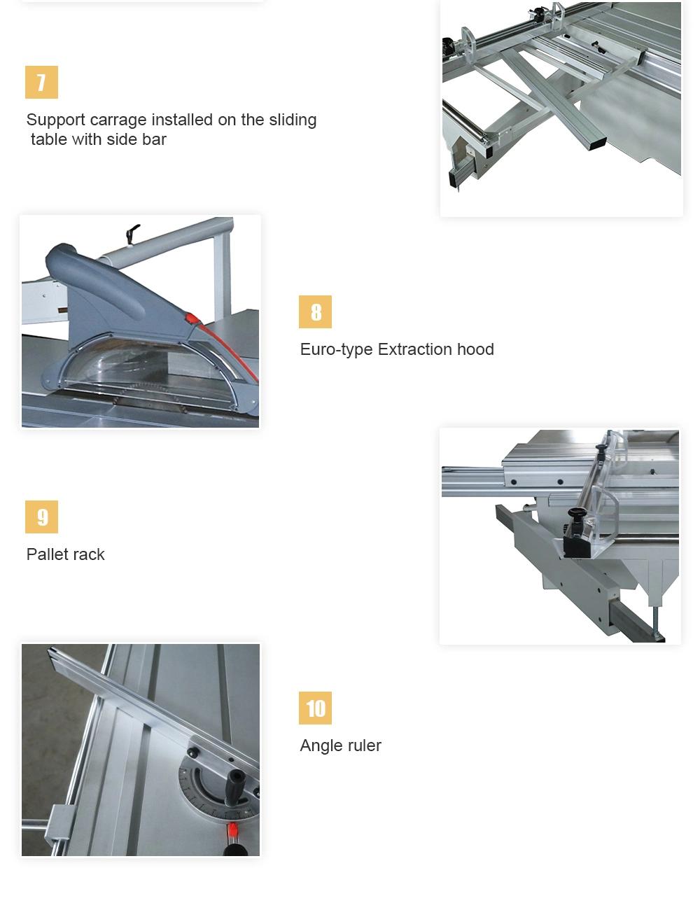 ZICAR High precision MDF Wood Plywood Saw Cutting Machine Sliding Table Panel Saw for Woodworking MJ6132YIA For Furniture Making Machinery