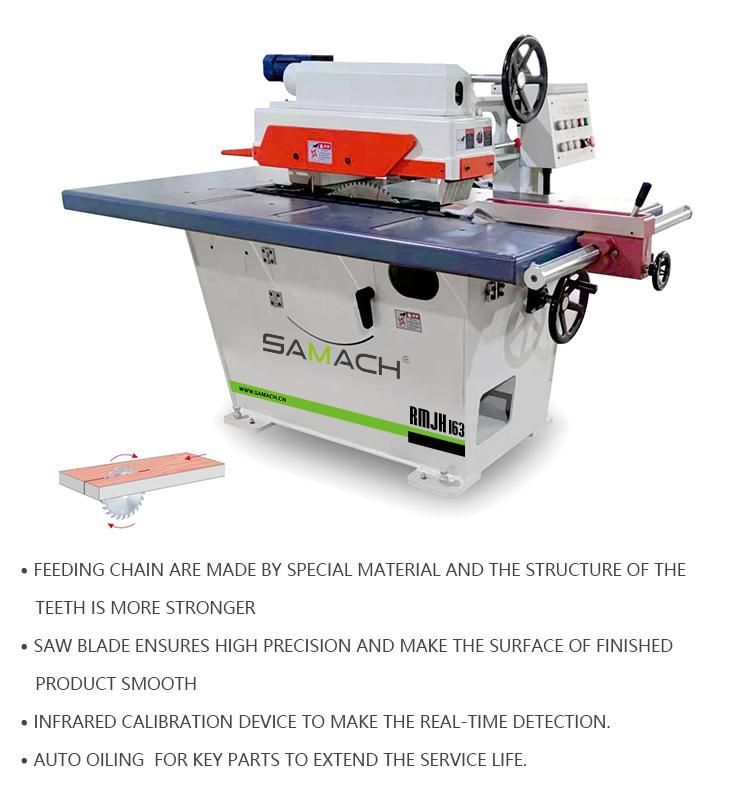 Solid Wood Machine Single Longitudinal Saw Rip Saw