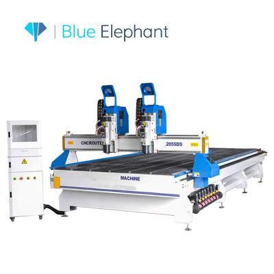 Ele 2055 CNC Router Engraving Machine, Double Heads CNC Machines for Woodworking