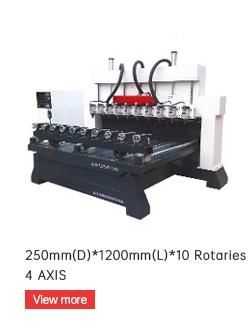 Multi Heads Woodrouter CNC Wood Working 4 Axis Rotary CNC Router