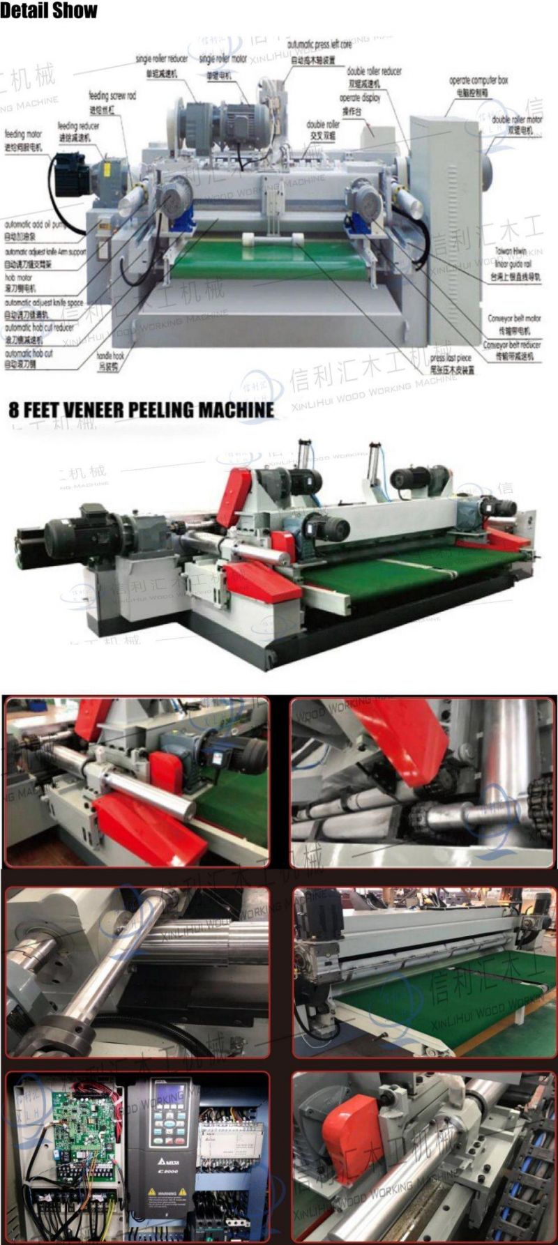 High Quality Wood Based Panels Machinery Spindless Rotary Veneer Peeling Machine with Ce Log-Core Veneer Lathe / Layer Stripping Machine Without Clamper