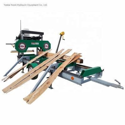 Mobile Timber Wood Cutting Bandsaw Machine Horizontal Portable Bandsaw Sawmill