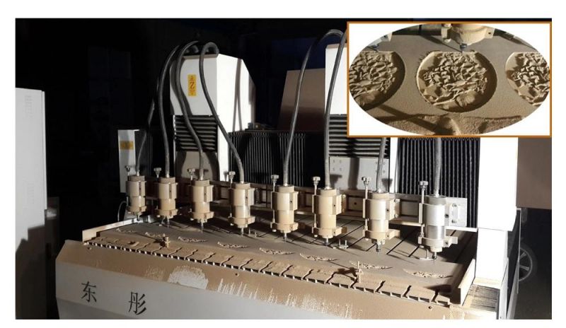 Servo Motor, Multi Spindle Wood CNC Router Machine, CNC Carving Machine