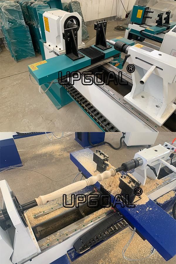 Popular 1530 Model CNC Wood Lathe Machine for Stair Handrail with Single Axis Two Blades