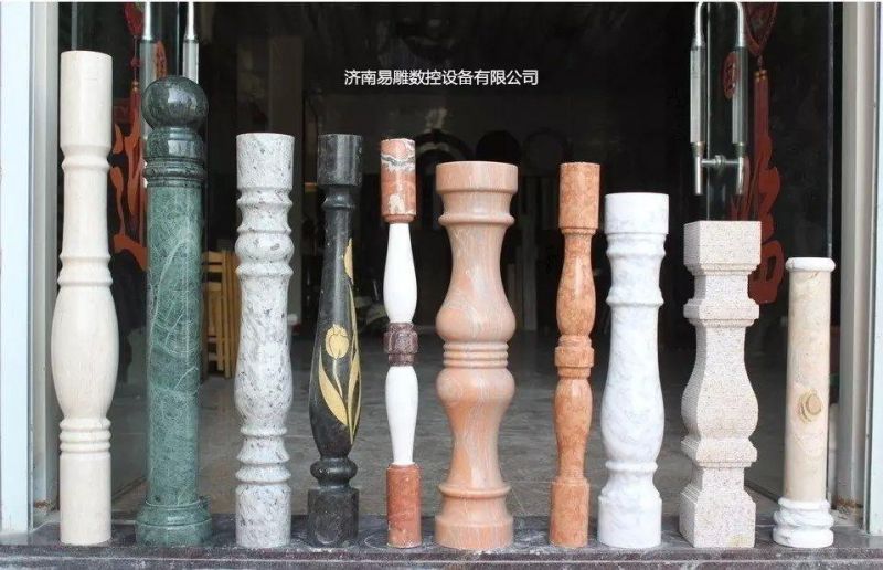 Multihead Stone Wood Pillar Engraving CNC Router